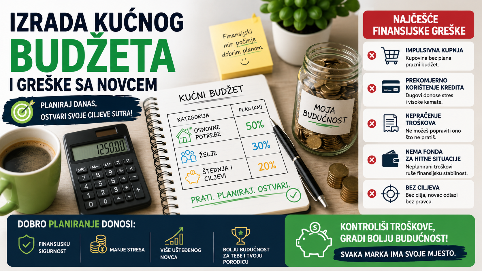 Planiranje kućnog budžeta i izbjegavanje finansijskih grešaka