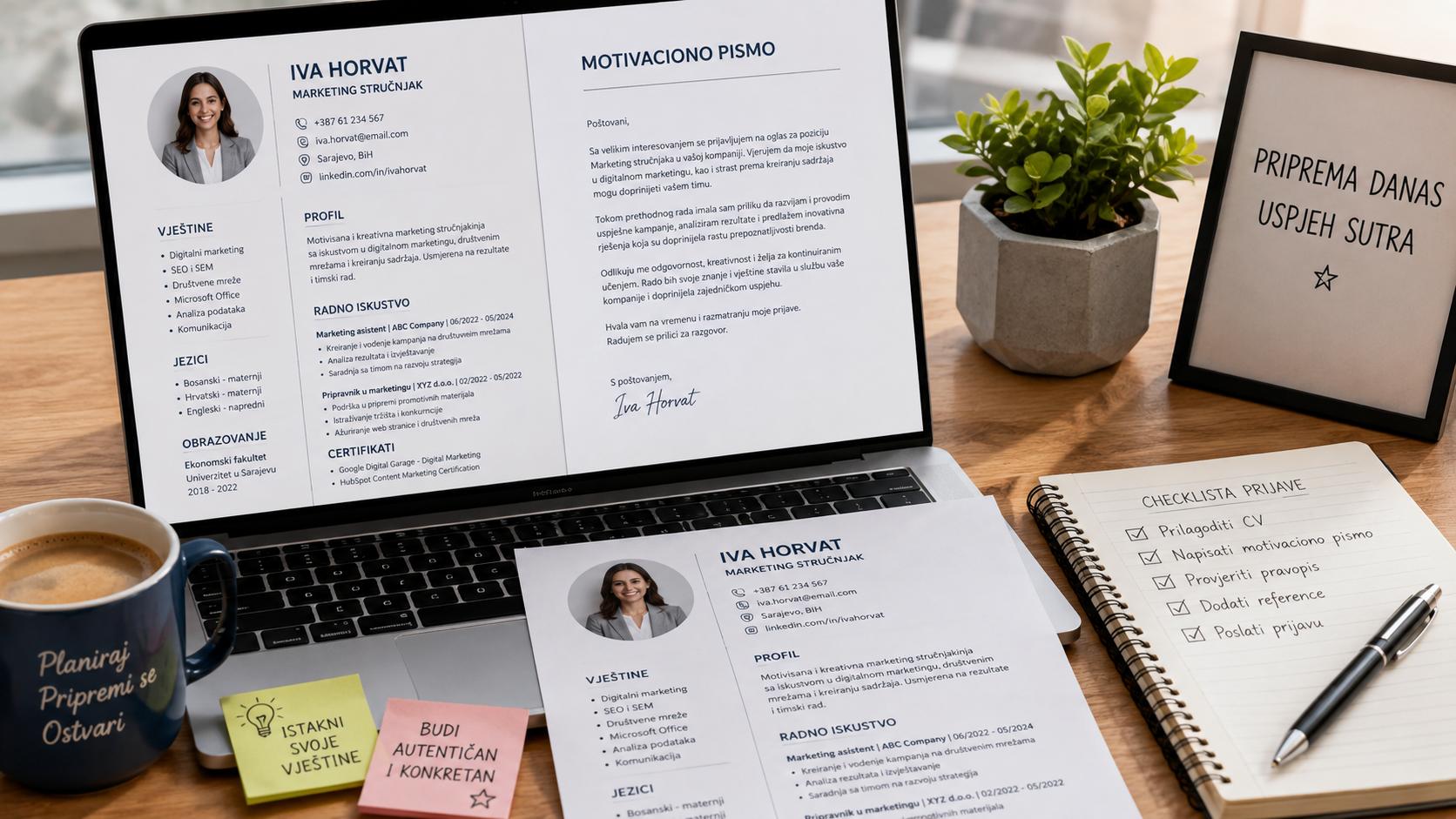 Savjeti za pisanje profesionalnog CV-ja i motivacionog pisma za posao